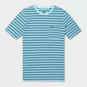 Volcom Sylvan Crew Short Sleeve Shirt Men’s Maliblue Medium NEW WITH TAGS